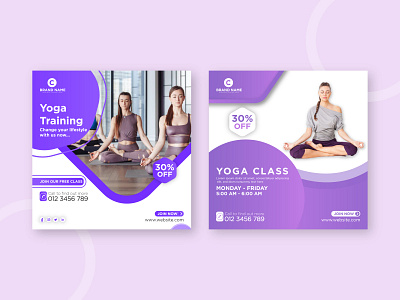 Yoga & Meditation Instagram Post Template advertising branding classes facebook ad instagram post instagram stories instructor meditation social media social media post yoga yoga class yoga course yoga day yoga pose yoga studio yoga training