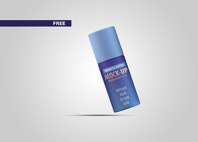 Free Small Cosmetic Bottle Mockup PSD files 3d model 3d product design branding creative design dribbble flat free freebie illustration latest mockup mockup psd mockups photoshop