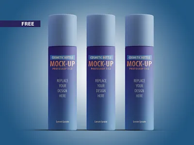 Free Cosmetic Bottle Mockup 3d product design 3ds max 3dsmax branding creative design dribbble flat latest photoshop
