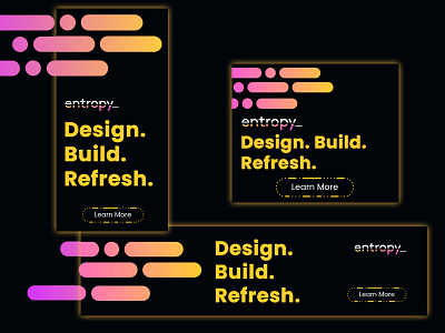 Banners for Entropy adobe photoshop ads ads design banner ad banner design banners branding design photoshop web