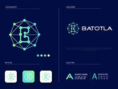 Batotla Tech Logo brand identity flat logo gradient logo logo and branding logo design minimal logo minimalist logo modern logo tech logo technology logo