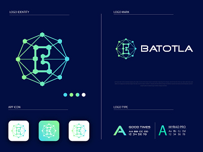 Batotla Tech Logo brand identity flat logo gradient logo logo and branding logo design minimal logo minimalist logo modern logo tech logo technology logo