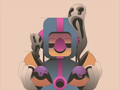 Foregone character design flat gradient illustration illustrator minimal simple vector