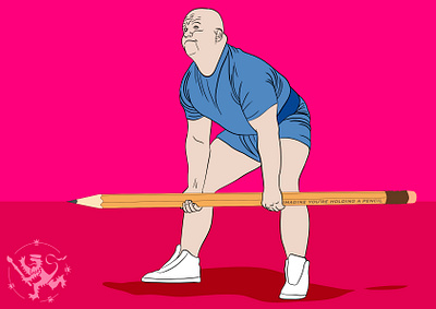 imagine you re holding a barbell callmefafa deadlift illustration kuvitus lyijykynä maastaveto madeinaffinity pencil piirros