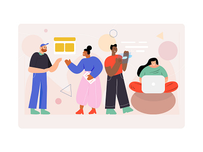 Illustration "Working environment" design graphic design illustration vector