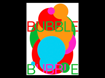 Bubble geometric graphic design m210297 minimal poster a day poster art poster design typographic typography typography art