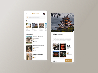Museum App app app design education mobile app mobile design mobile ui museum museum of art ui