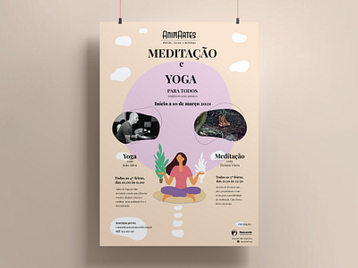 Poster Meditação e Yoga illustration posters vector