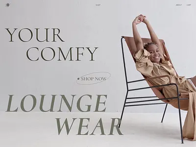 LOUNGEWEAR / Landing home page beauty clothes e commerce e shop home homewear interaction interaction design landing landing design landing page lounge minimalistic online shop ui design