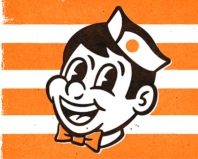 Jimmy 1940s 40s character character design comic design distressed illustration retro texture vintage