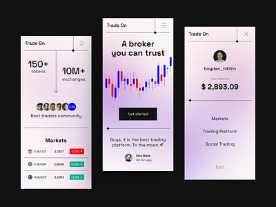 Crypto Trading App app binance blockchain coin crypto crypto app cryptocurrency design exchange finance fintech investment ios mobile app trading ui ux