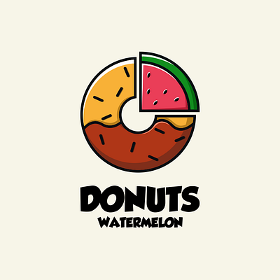 DONUTS WATERMELON bird coffee design film icon illustration logo music sketch vector