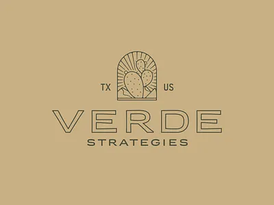 Verde Branding / Logo brand brand design brand identity branding cactus design graphic design icon identity illustration logo mark mountains natural prickly pear texas typography verde
