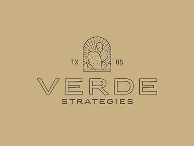 Verde Branding / Logo brand brand design brand identity branding cactus design graphic design icon identity illustration logo mark mountains natural prickly pear texas typography verde