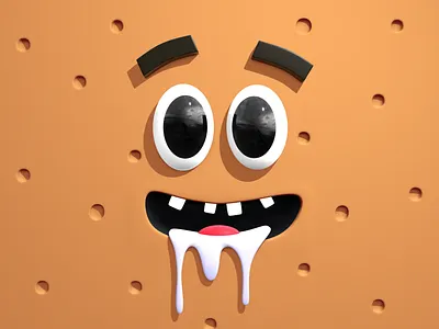 Mr. Drool 🤤 3d art blender blender3d cartoon character face fun funny character illustration minimal stylized