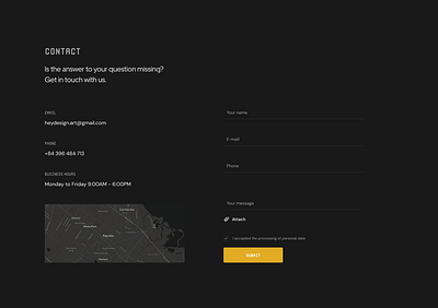 Contact Us Dark Concept black white clean design concept design contact contact form contact page contact us contacts dark dark mode dark theme dark ui minimalist