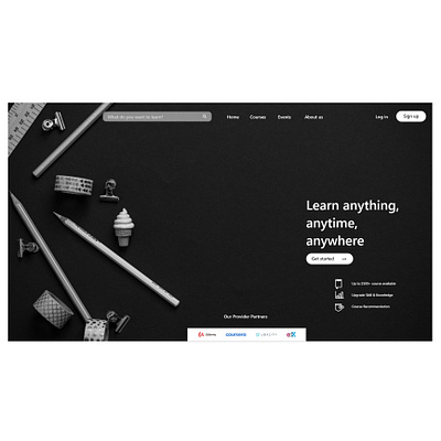 Course Web adobe xd design hero section typography ui webdesign