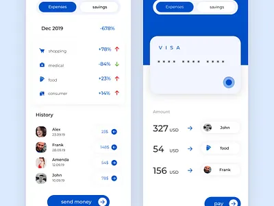 UI for financial management app branding design graphic design illustration minimal ui uiux ux web website
