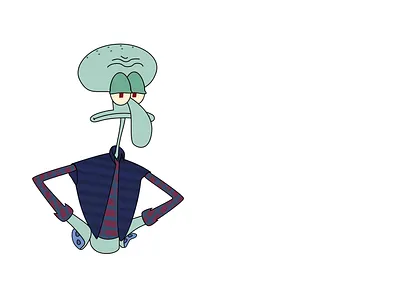 Disappointed Squidward cartoon disappointed disgust figma illustration lol meme spongebob squidward vector