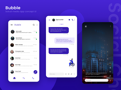 Bubble chat application brand design branding chat app chatbot daily ui dailyui design designer food app mobile mobile app mobile design modern design modernism productdesign restaurant ux ux design