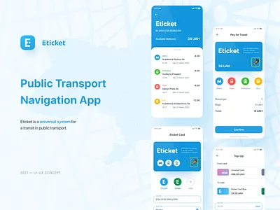 Eticket App - Transport Payment app bank card banking banking app colorful map navigation payment app payment form transfer money transport travel ui design user inteface ux design