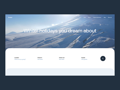 Winter Holidays Booking Website booking booking website design design studio graphic design home page home page design interaction interface mountains traveling ui user experience ux video web web design website website design winter