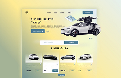 TESLA Landing Page | Header Design branding car design header design landing page design minimalistic responsive web design tesla ui ui design web design webdesign website design