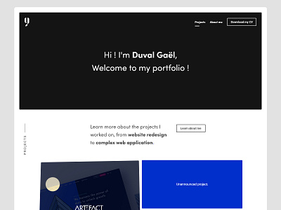 Portfolio: Home & About Me pages clean design landing layout portfolio portfolio design portfolio website ui ui design web website