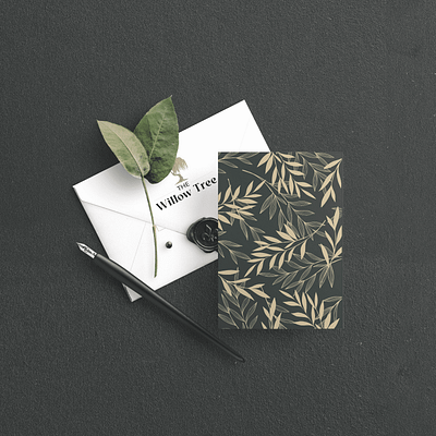 Stationery Design Mockup behance brand branding concept creative custom design flowers illustration leaf leaves logo minimal minimalist modern premium stationery stationery design tree willow