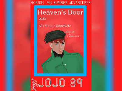 Kishibe Rohan 80s design jojo photoshop poster