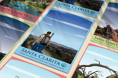 Santa Clarita Tourism Campaign digital art digital illustration illustration poster art poster design