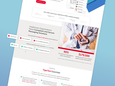 Telehealth Software Landing Page Variant cro design landing page saas ui web web desgin website