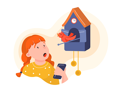 limit of time app appdesign bird clocks hours kids kids art limit product illustration screen illustration time time is out time screen timeframe ui ui screen uidesign uiux