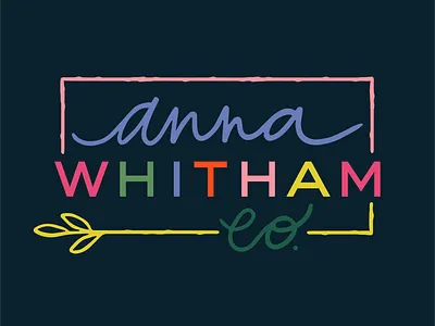 Anna Whitham Co Logo artist logo colorful drawn logo