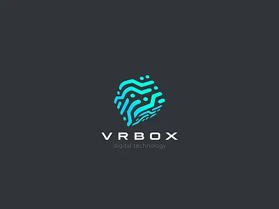 VR Technology Box Cube Logo abstract box cube logo design digital icon logo reality technology logo virtual vr