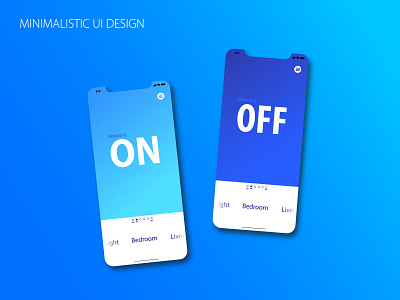 A simple switch ON/OFF APP UI design app clean design flat graphic design icon minimal ui ux vector