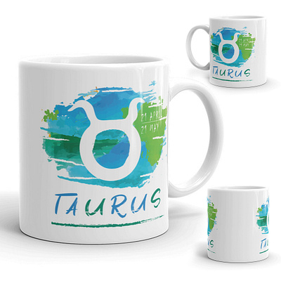 Coffee Mug -Taurus Zodiac - Astrological Sign amazon astrological sign birthday gift ceramics ceramics mug coffee mug design coffee mugs cup etsy etsy shop holidays present presentation design tae taurus taurus zodiac taurus zodiac tea cup