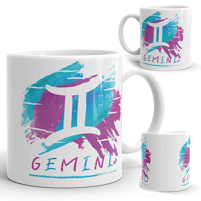 Coffee Mug -Gemini Zodiac - Astrological Sign- Present- Tea Cup amazon astrological sign birthday gift ceramics ceramics cup ceramics mug coffee mug design coffee mugs cup of tea etsy etsy shop gemini high quality cups high quality cups kitchen printmaking shop tea cup zodiac sign