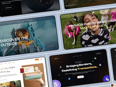 Designs Collection Website collage creative design collection design themes design tools different color palettes educational interface fashion finance interface design landing page layouts modern ui outside world design user experience user interface ux design various styles web design website