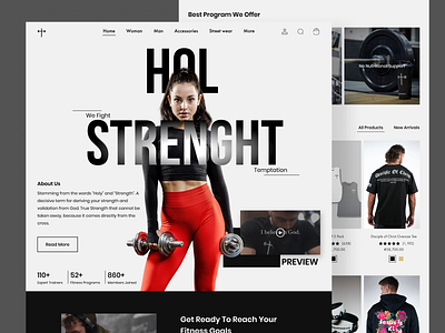 Holstrenght Redesign design figma graphic design illustration landing page photoshop prototype ui uidesign uiux uxdesign vector website