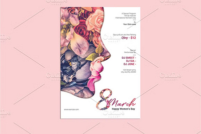 Women's Day Flyer breast cancer celebration club conference dj party flowers girl girlish gospel concert gospel month invitation flyer ladies lady minimal music party photoshop template poster 2025 womens day womens day flyer womens day party