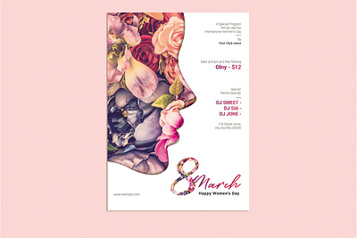 Women's Day Flyer breast cancer celebration club conference dj party flowers girl girlish gospel concert gospel month invitation flyer ladies lady minimal music party photoshop template poster 2025 womens day womens day flyer womens day party