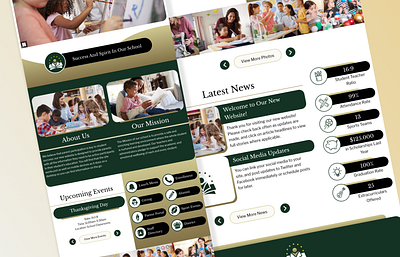 Traditional School Web Design classicwebui dignitywebsite k12education landingpagedesign schoolwebsite webdesign