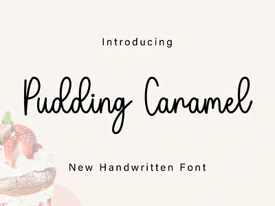 Pudding Caramel crafting font cute font handwritten monoline new font script script font