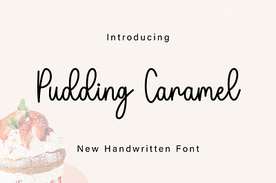 Pudding Caramel crafting font cute font handwritten monoline new font script script font