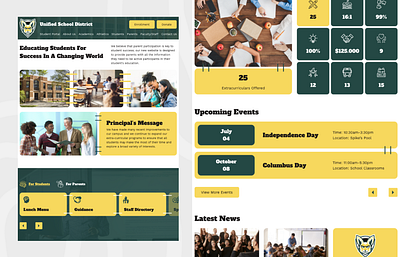 Spirited Website User Interface k12education landingpagedesign schoolwebsite spiriteddesign uidesign uxdesign webdesign