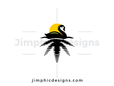 Cannabis Swan Logo branding design graphic design logo logo design vector