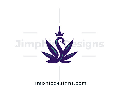 Cannabis Swan Logo branding design graphic design logo logo design vector