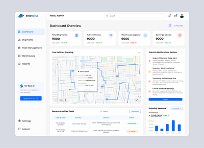 Smart Logistics Dashboard – Fleet & Shipment Tracking branding dashboard ui dashboarddesign dribbble figma fleetmanagement logistics shipping shipping ui tracking tracking ui ui uiux webapp