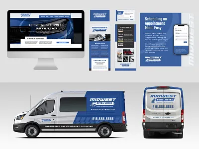 Midwest Detail Works - Logo + Branding auto logo automotive automotive branding detailing detailing logo iowa midwest van design vehicle wrap
